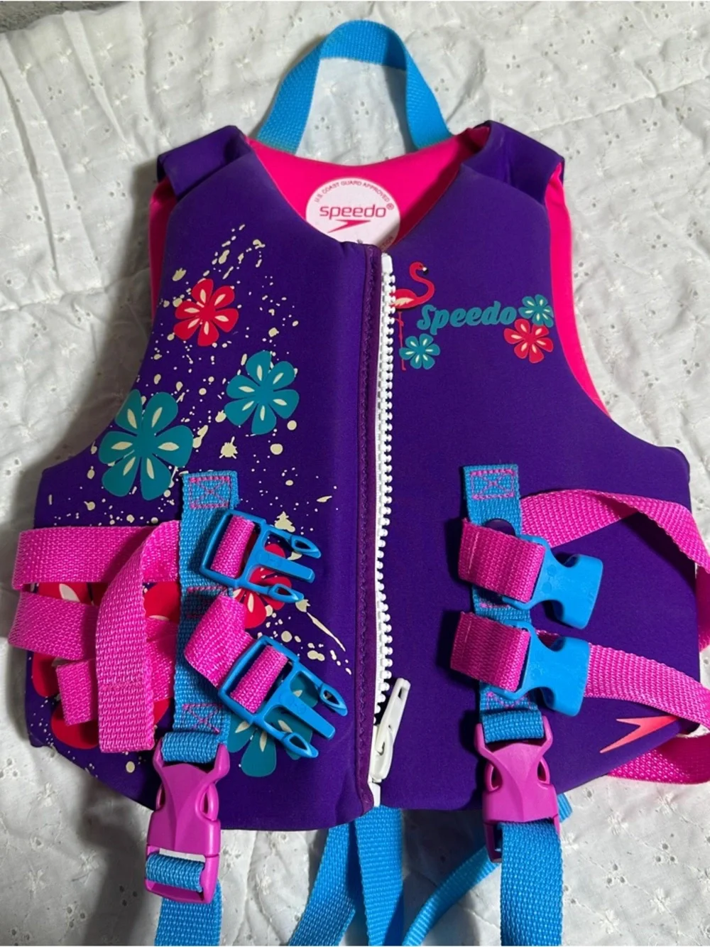 Speedo Bright Pink Child Life Vest Jacket - Picture 1 of 3